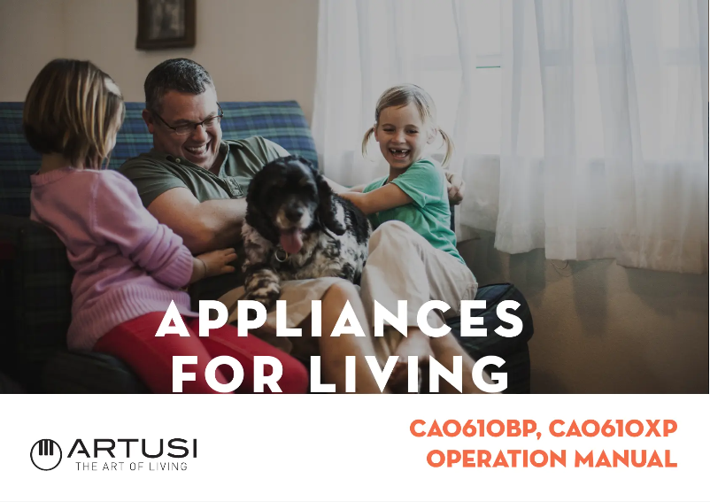 Page 1 de la notice Manuel utilisateur Artusi CAO610WP