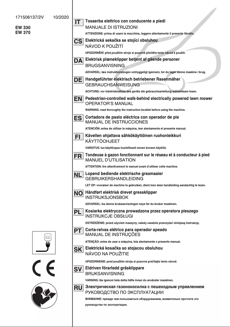 Page 1 de la notice Manuel utilisateur Stiga Collector 35 E