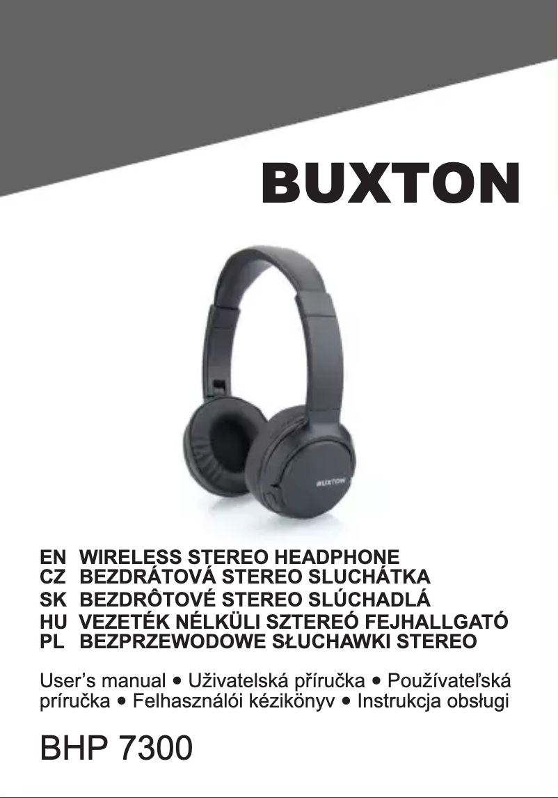 Page 1 of the manual User Manual Buxton BHP 7300