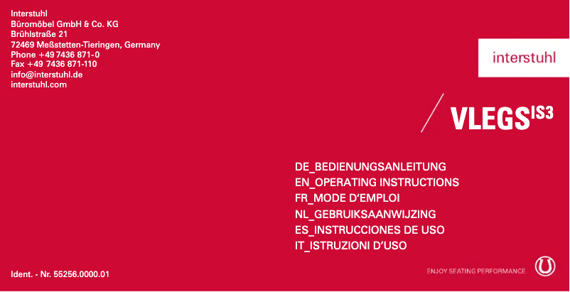 Page 1 de la notice Manuel utilisateur Interstuhl VLEGSis3 V111