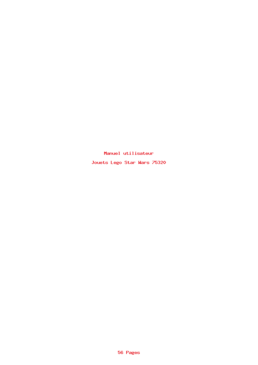 Page 1 de la notice Manuel utilisateur Lego Star Wars 75320