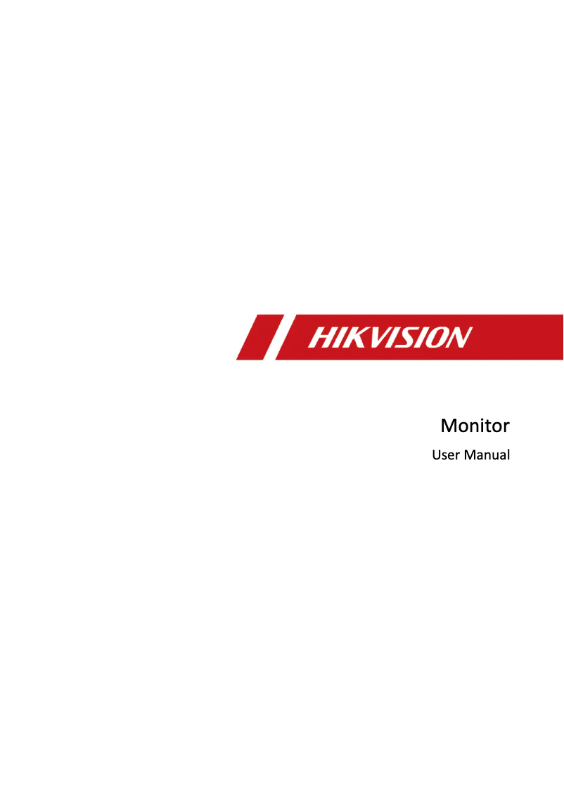 Page 1 de la notice Manuel utilisateur Hikvision DS-D5024FC-C