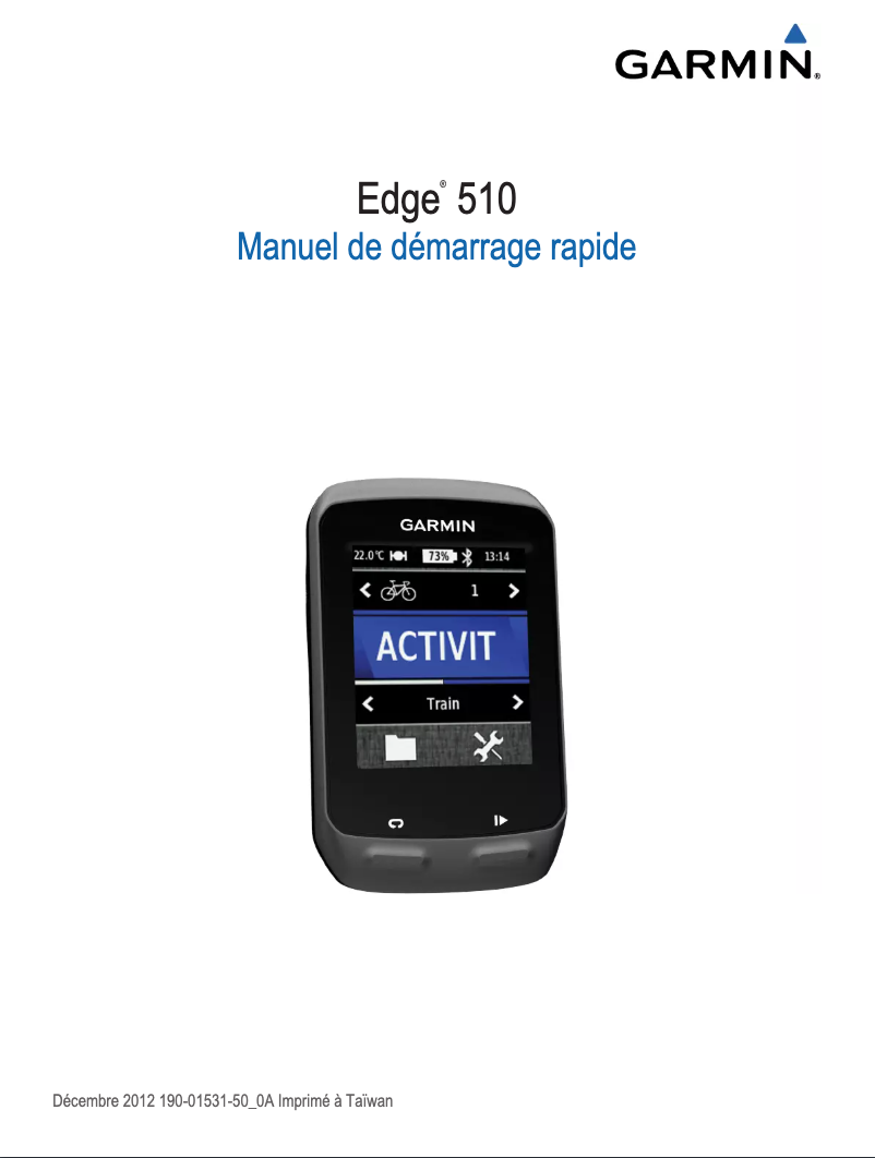 Page 1 of the manual User Manual Garmin Edge 510