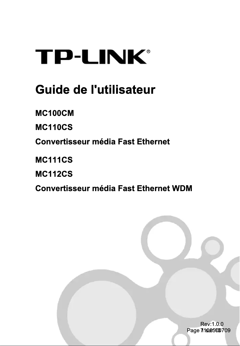 Page 1 of the manual User Manual TP-Link MC112CS