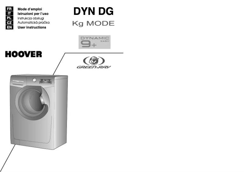 Página 1 del manual Manual de usuario Hoover DYN 9124DG/L-S