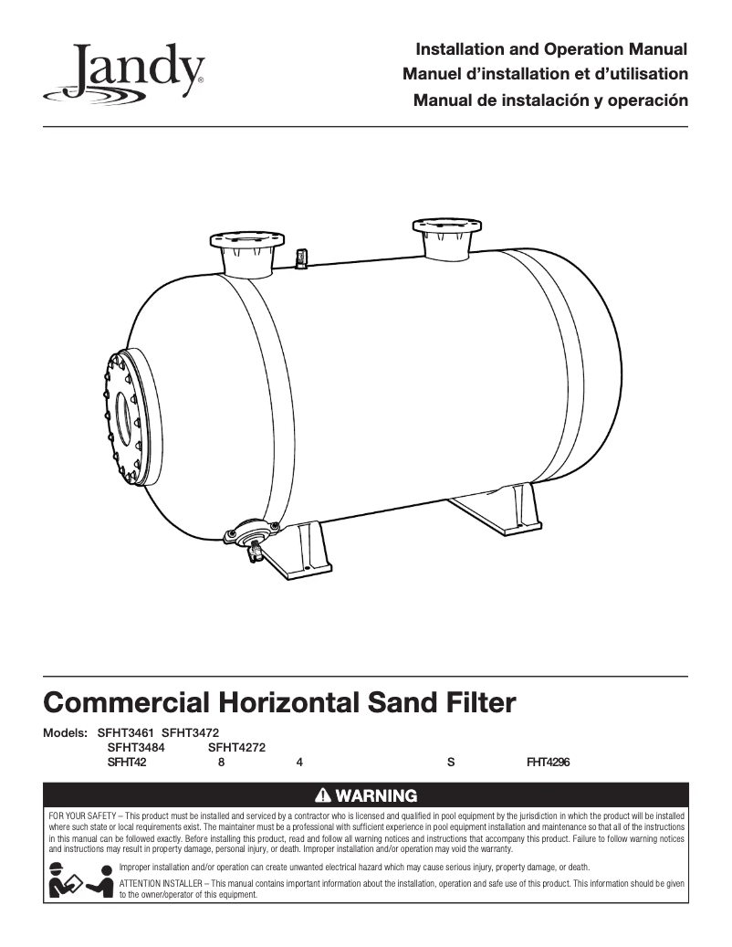 Página 1 del manual Manual de usuario JANDY SFHT3484