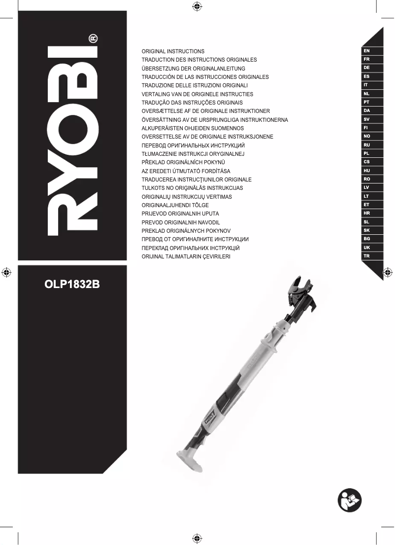 Page 1 de la notice Manuel utilisateur RYOBI One+ OLP1832B