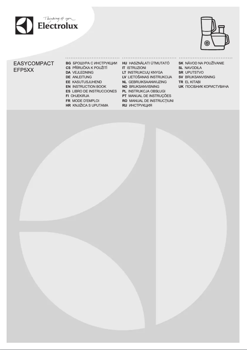 Page 1 de la notice Manuel utilisateur Electrolux EFP5100