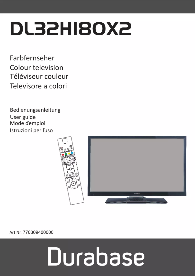 Page 1 de la notice Manuel utilisateur Durabase DL32H180X2