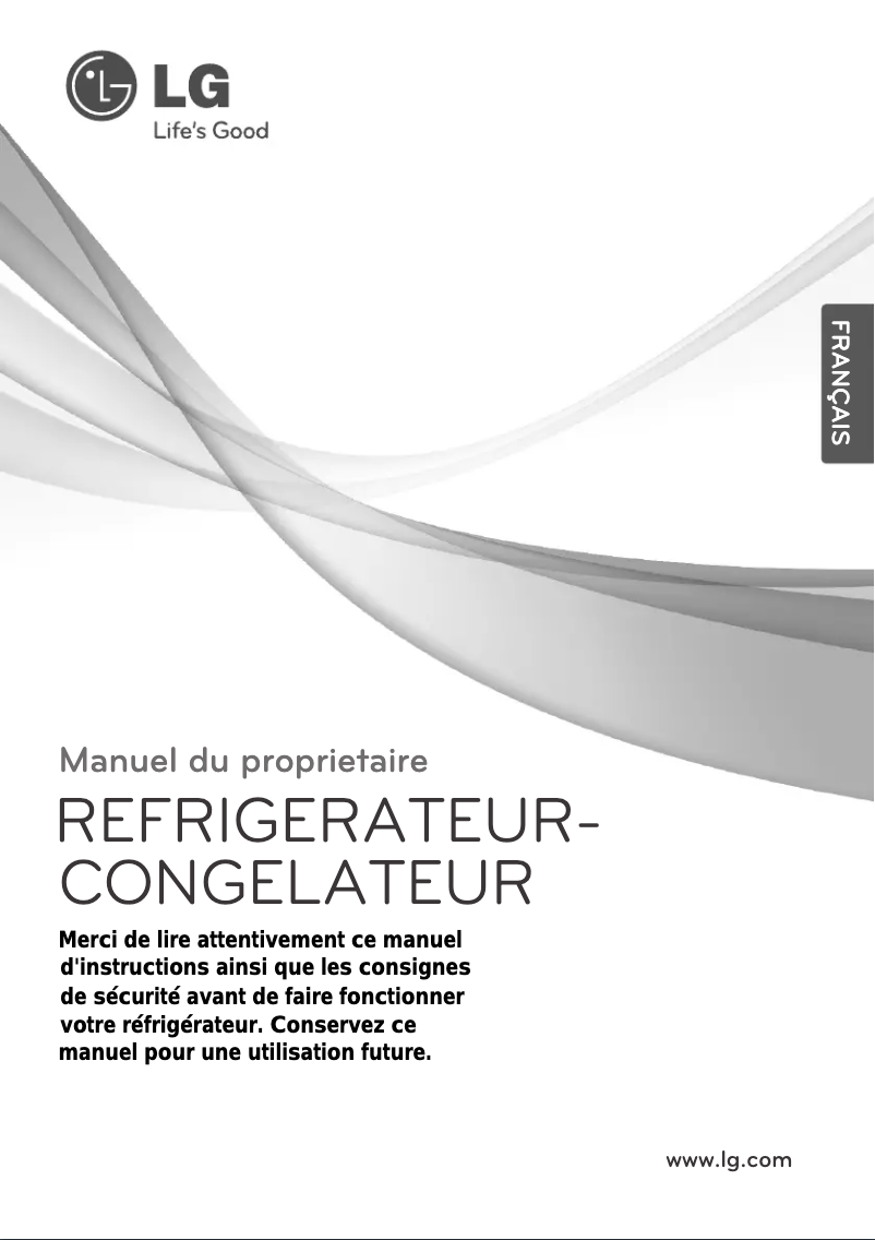Page 1 de la notice Manuel utilisateur LG GRF-7815WH