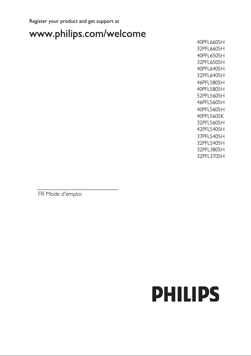 Page 1 of the manual User Manual Philips 32PFL3805H