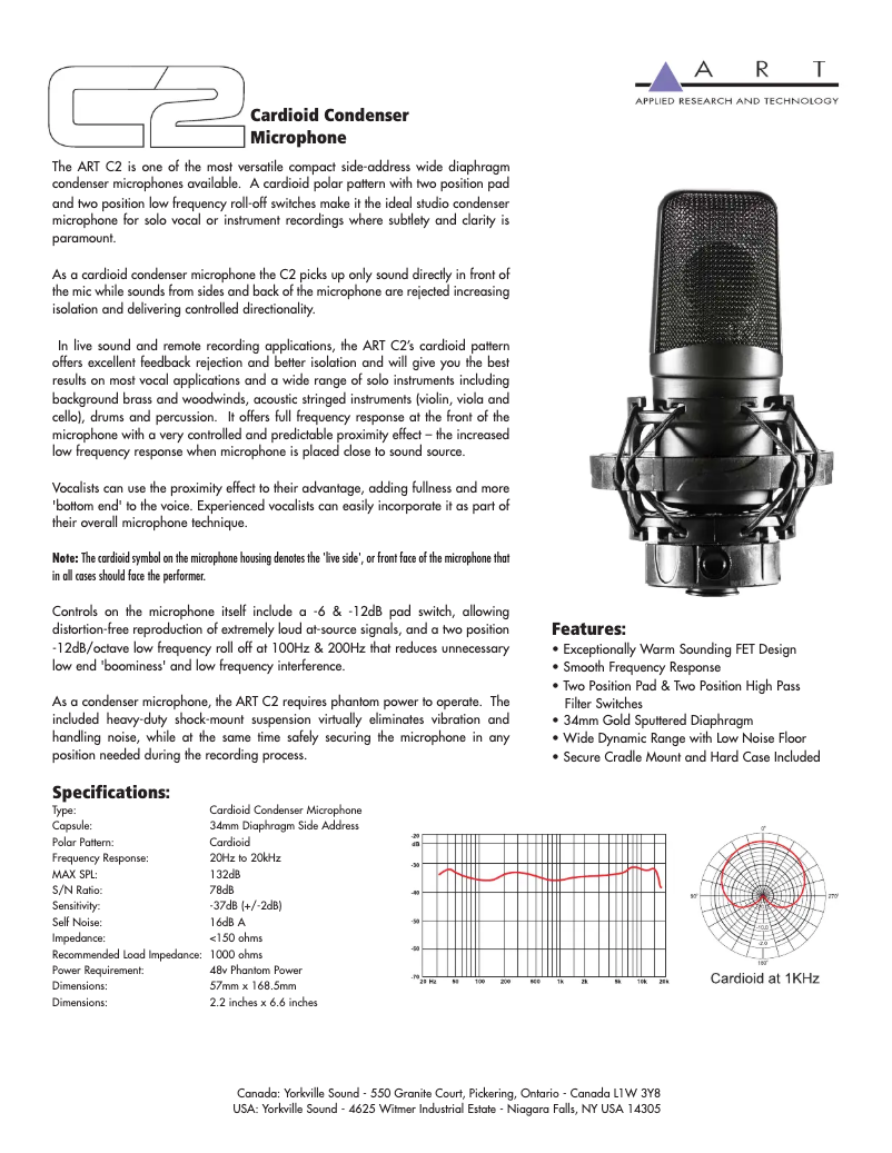 Page 1 de la notice Manuel utilisateur ART C2