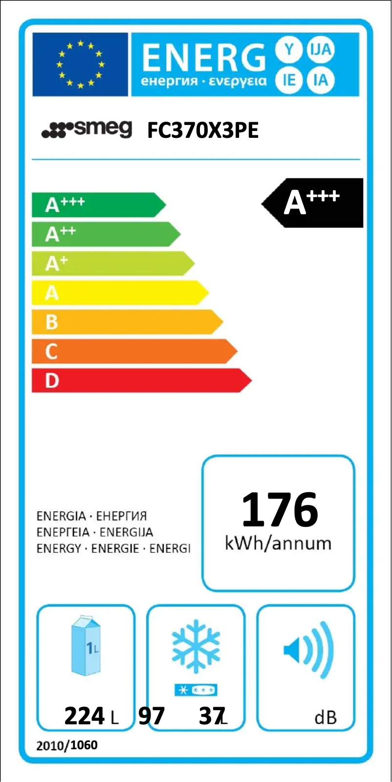 Page 1 de la notice Manuel utilisateur Smeg FC370X3PE