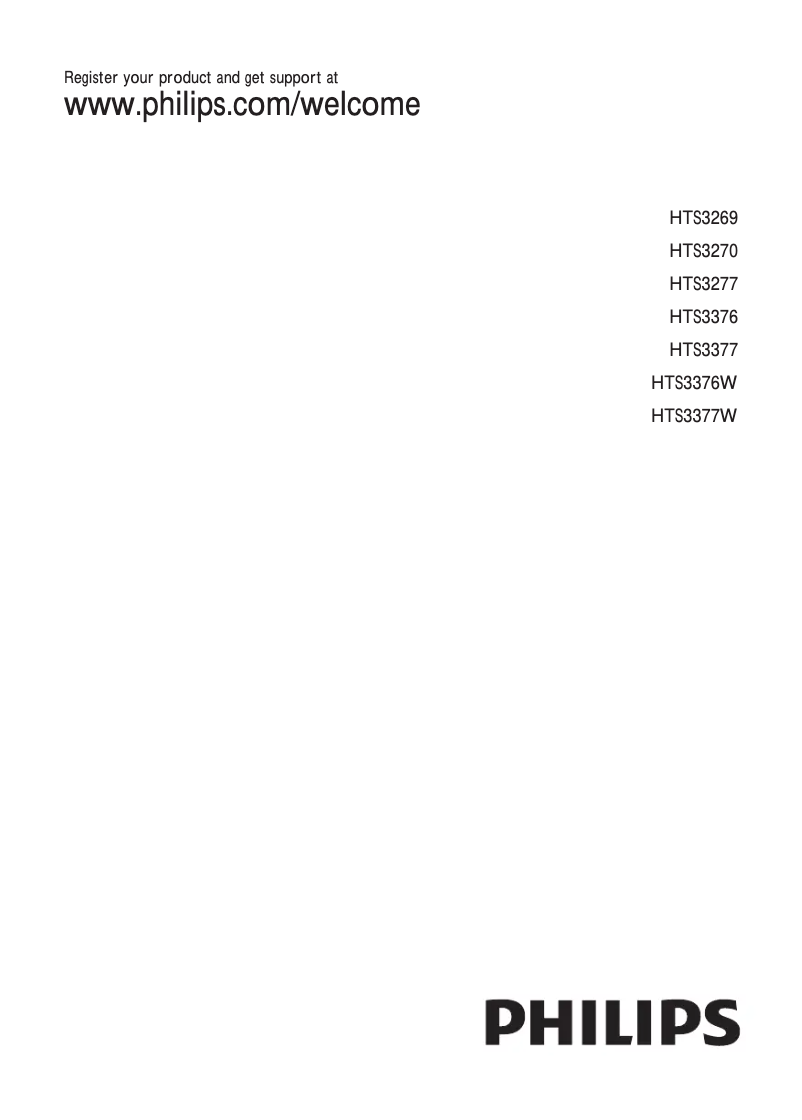 Page 1 de la notice Manuel utilisateur Philips HTS3376W