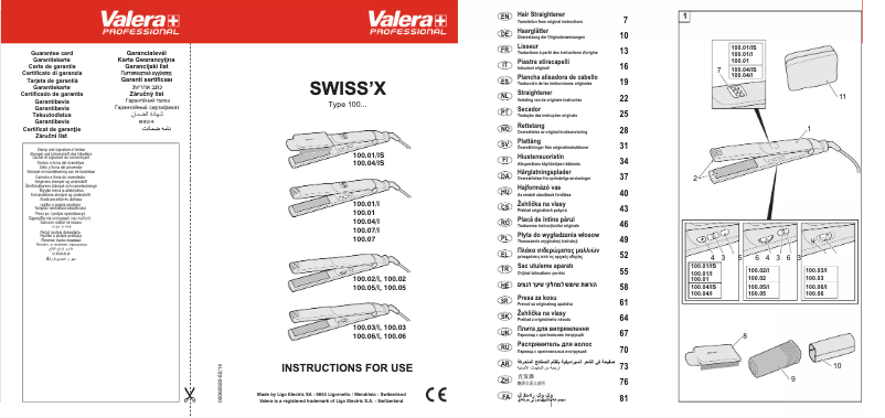 Page 1 de la notice Manuel utilisateur Valera 100.01/I