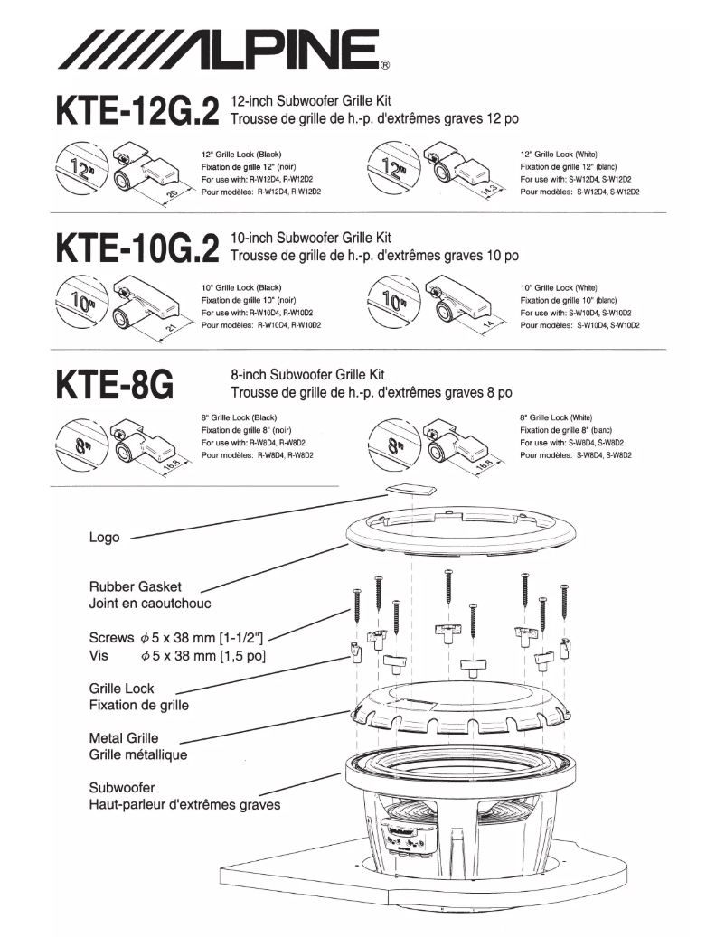 Page 1 de la notice Manuel utilisateur Alpine KTE-10G.2