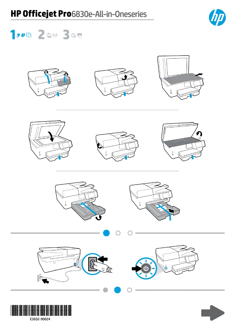 Page n°1 - Guide d'installation HP Officejet Pro 6830