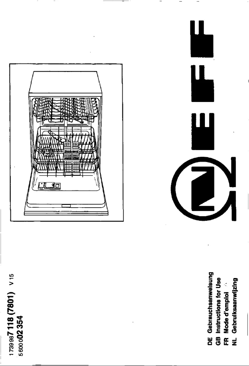 Page 1 of the manual User Manual Neff S5456X0