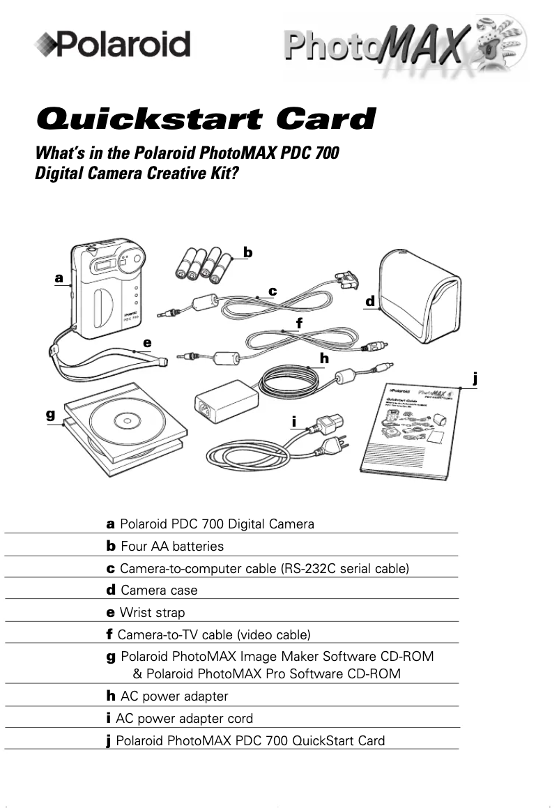 Página 1 del manual Manual de usuario Polaroid PhotoMax PDC 700