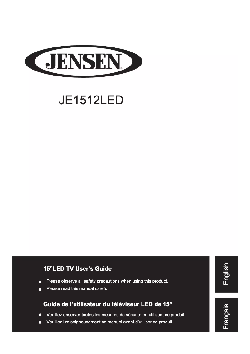 Page 1 de la notice Manuel utilisateur Jensen JE1512LED