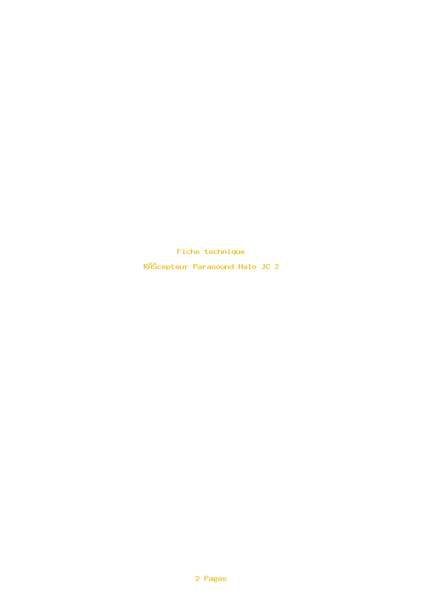 Image de la première page du manuel de l'appareil Halo JC 2