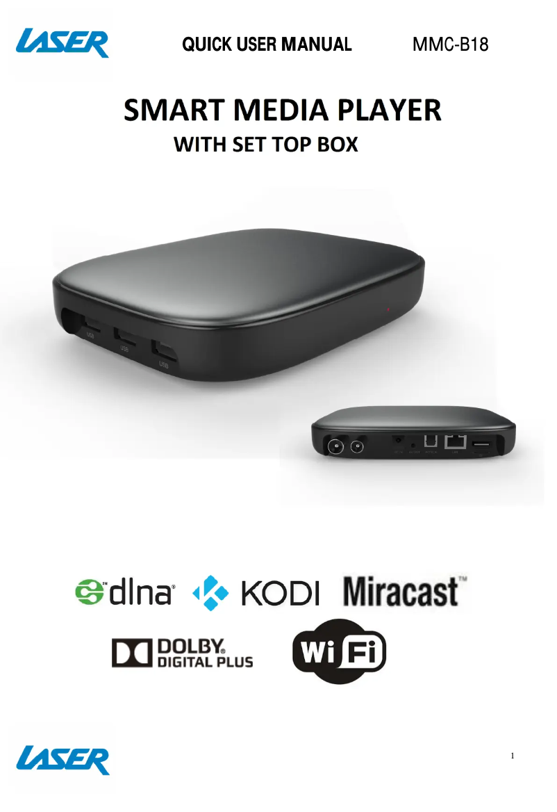Page 1 de la notice Manuel utilisateur Laser MMC-B18
