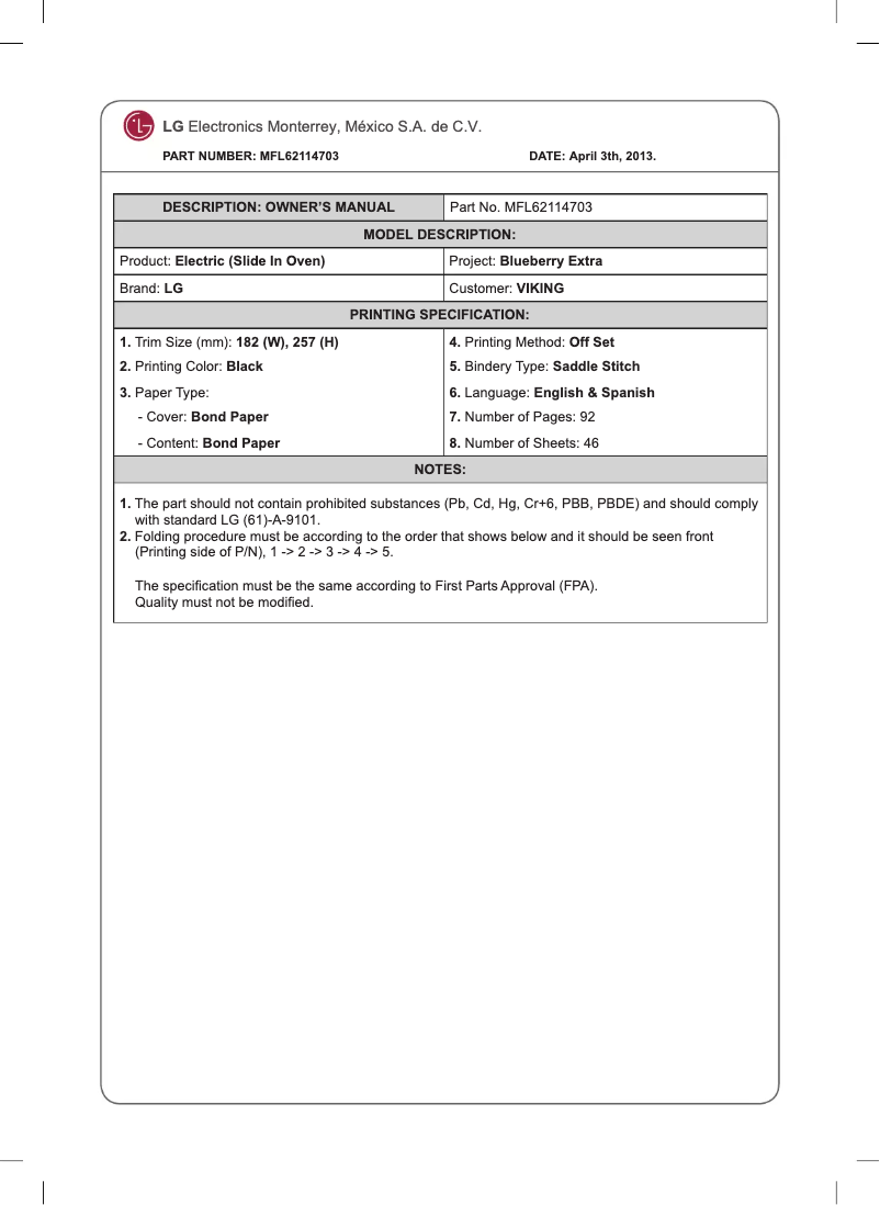 Page 1 de la notice Manuel utilisateur LG LSES302ST