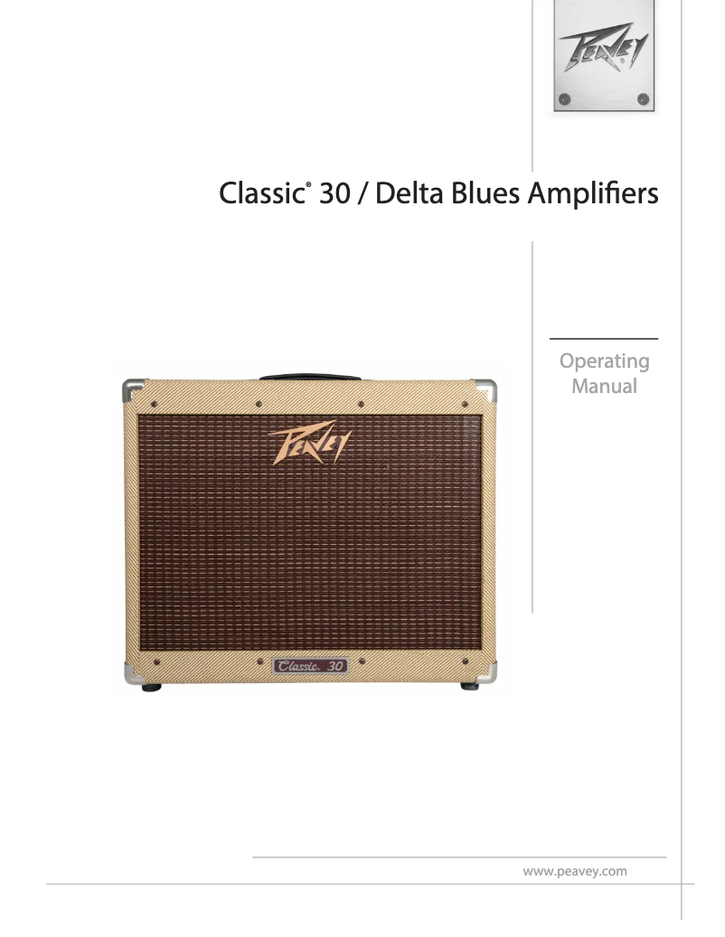 Page 1 de la notice Manuel utilisateur Peavey Delta Blues 210