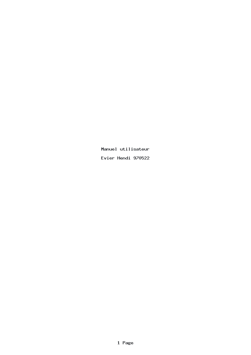 Page 1 de la notice Manuel utilisateur Hendi 970522
