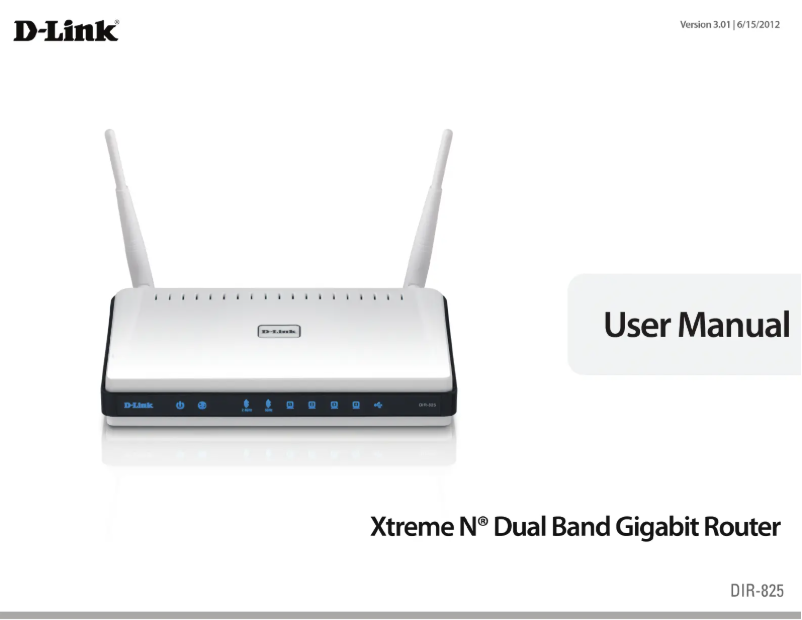 Page 1 de la notice Manuel utilisateur D-Link DIR-825
