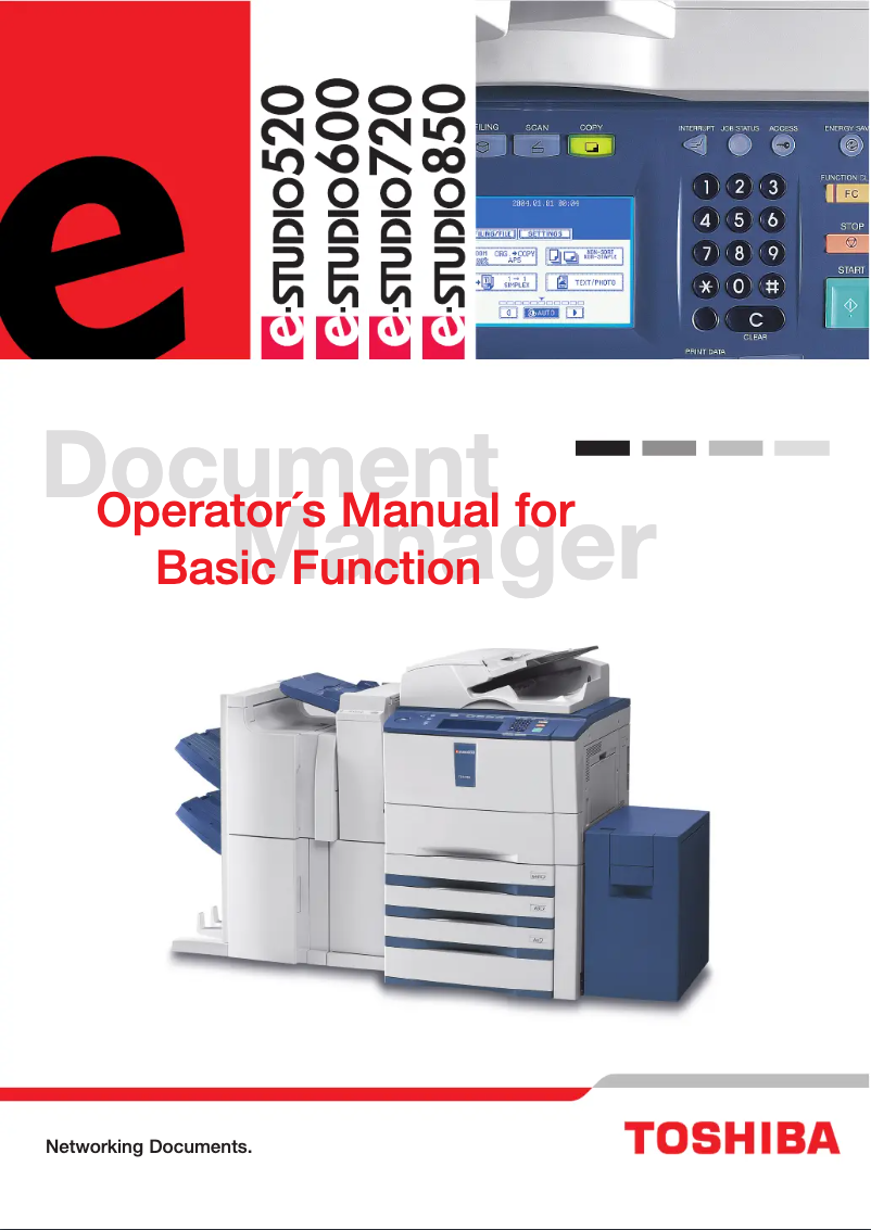 Página 1 del manual Manual de usuario Toshiba E-Studio 600