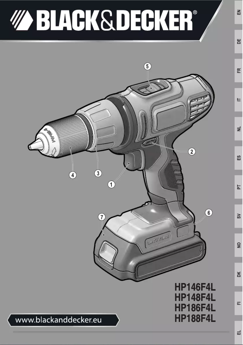 Página 1 del manual Manual de usuario Black & Decker HP148F4LBK