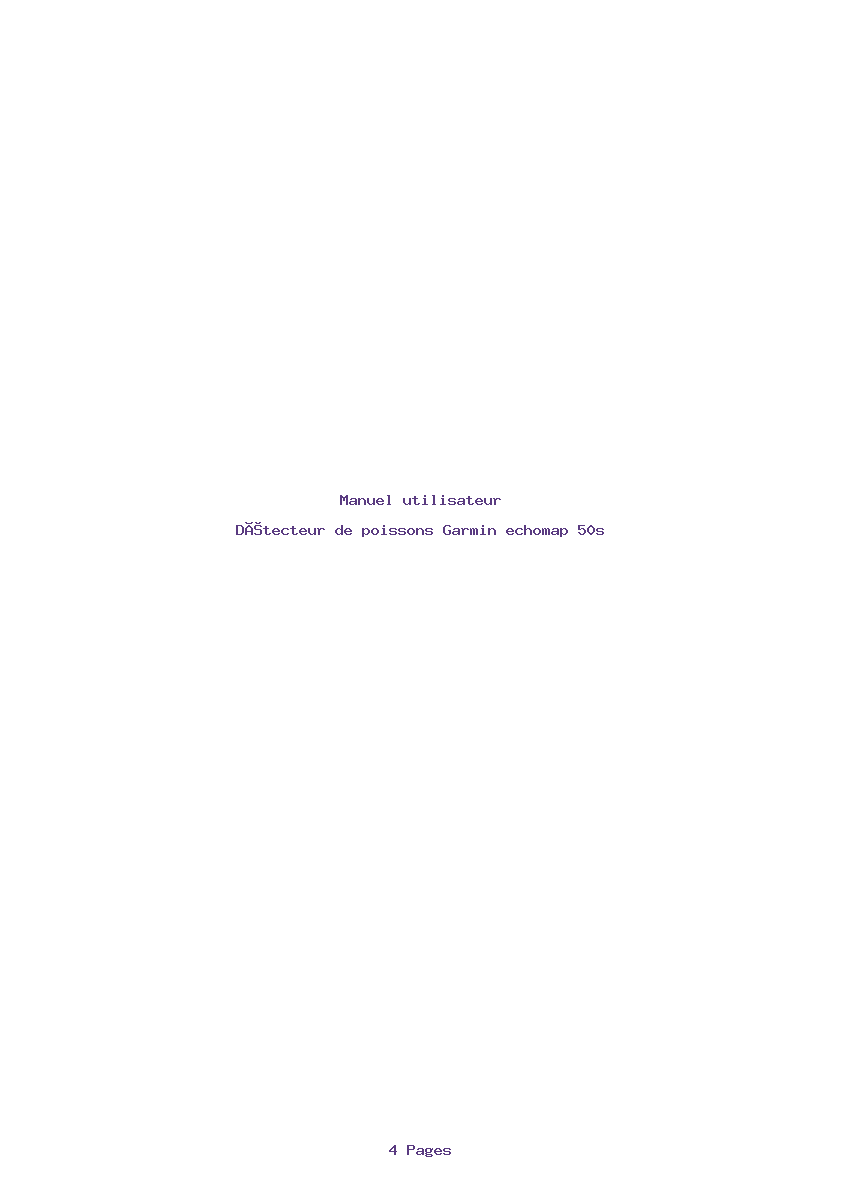 Page 1 de la notice Manuel utilisateur Garmin echomap 50s