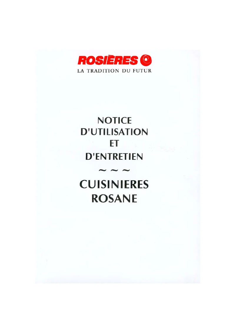 Page 1 de la notice Manuel utilisateur Rosieres BM 721 RB