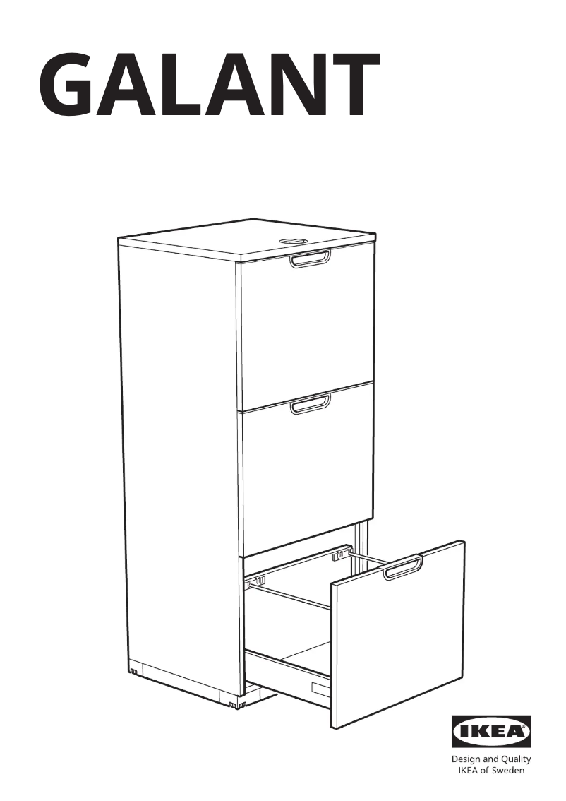 Page 1 de la notice Manuel utilisateur Ikea GALANT 803.651.85