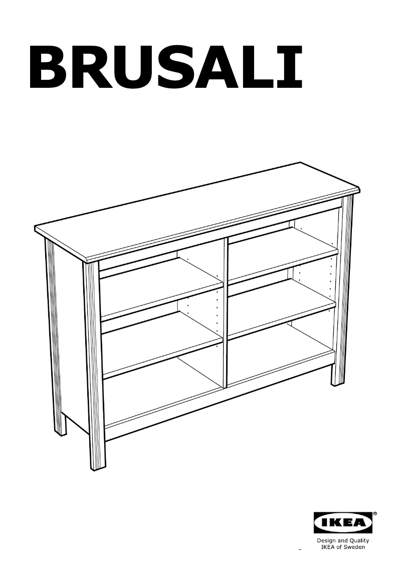 Page 1 de la notice Manuel utilisateur Ikea BRUSALI (120x36x85)