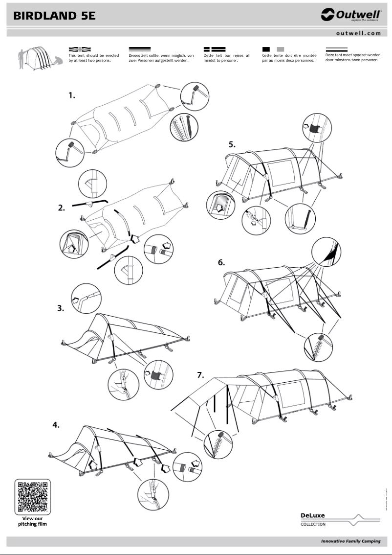Page 1 de la notice Manuel utilisateur Outwell Birdland 5E
