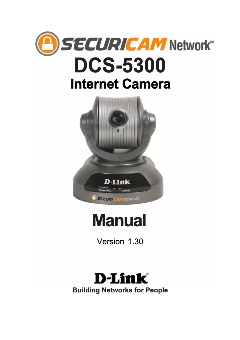 Page 1 de la notice Manuel utilisateur D-Link DCS-5300
