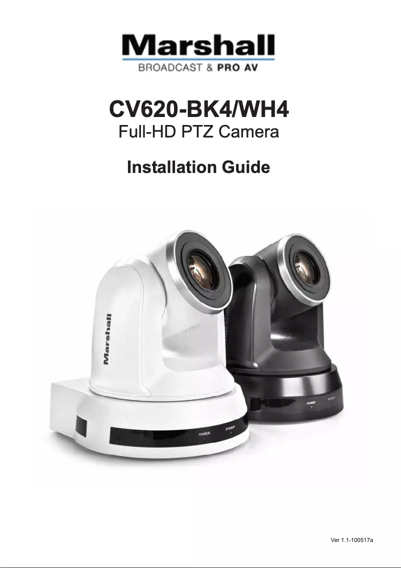 Page 1 de la notice Manuel utilisateur Marshall Electronics CV620-BK4