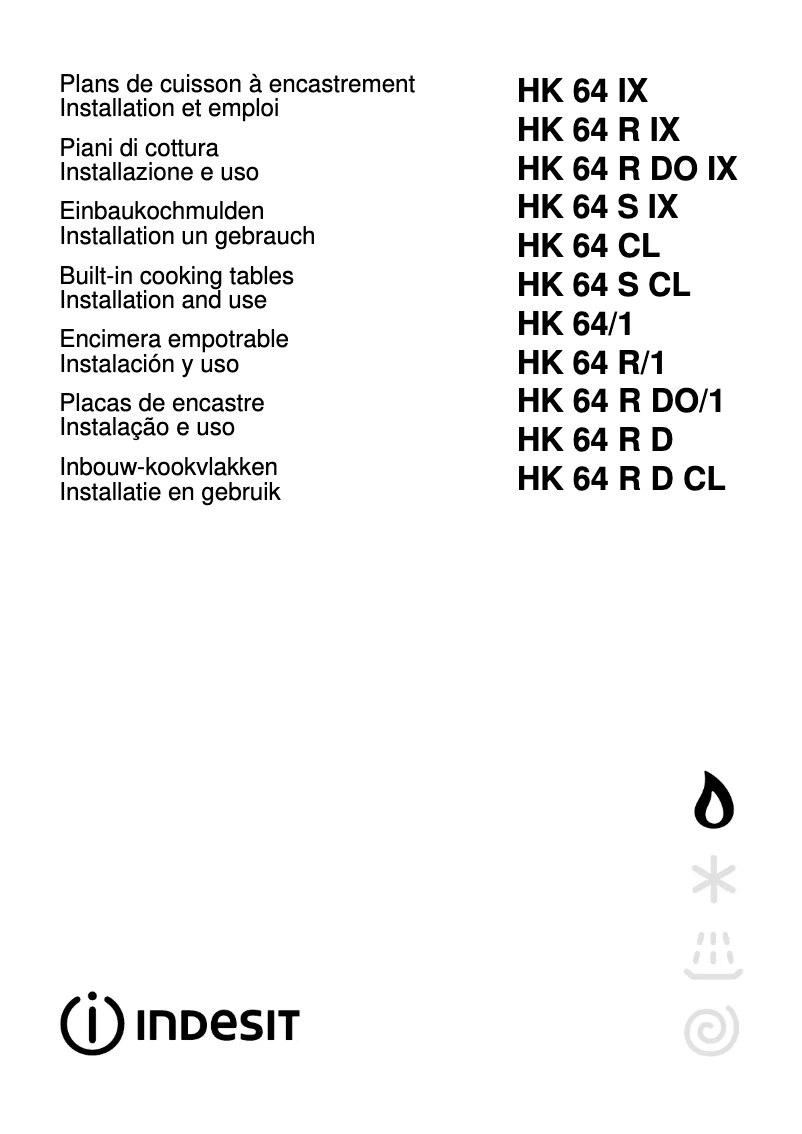Página 1 del manual Manual de usuario Indesit HK 64 R D (IX)