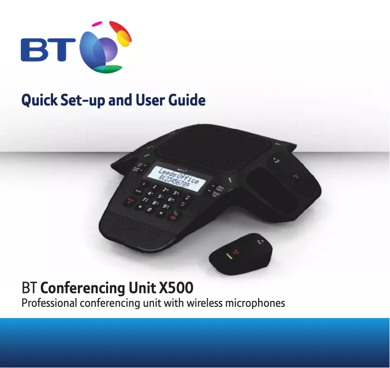 Página 1 del manual Manual de usuario British Telecom X500