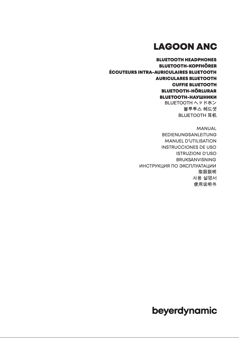 Page 1 of the manual User Manual Beyerdynamic Lagoon ANC Explorer