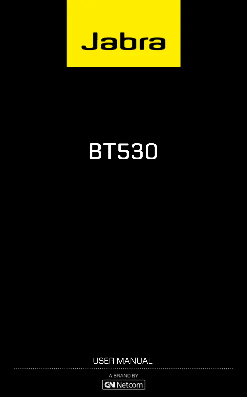 Page 1 de la notice Manuel utilisateur Jabra BT530
