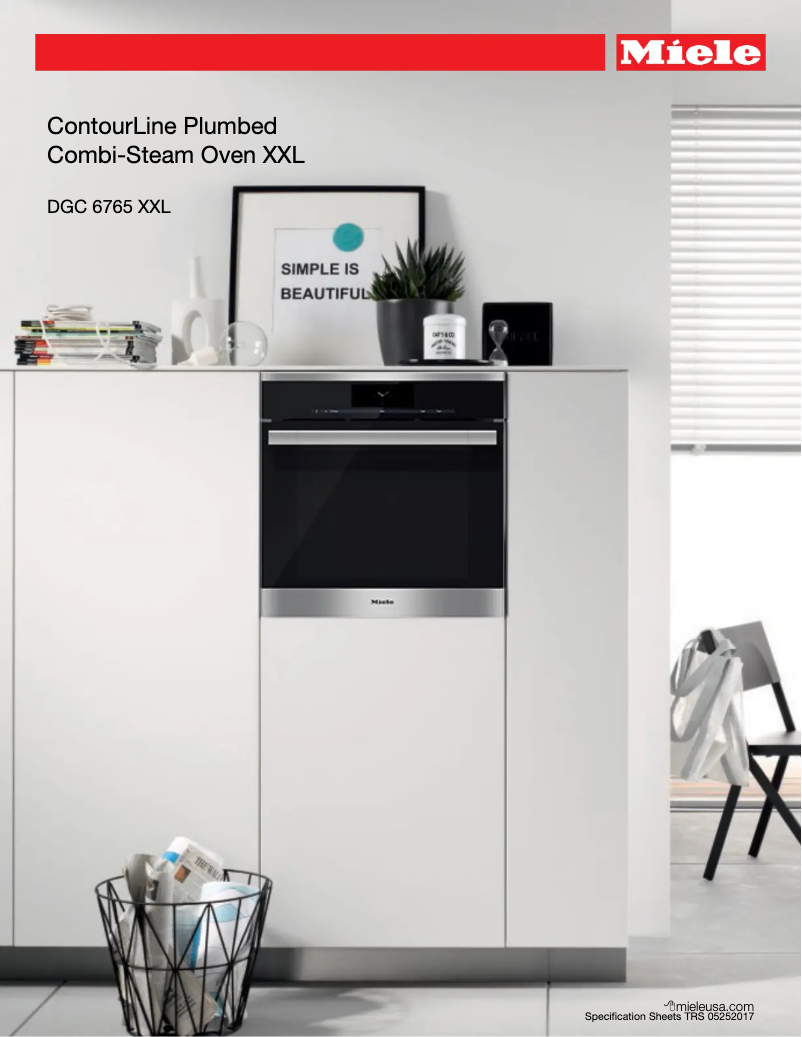 Page 1 de la notice Fiche technique Miele DGC 6765 XXL