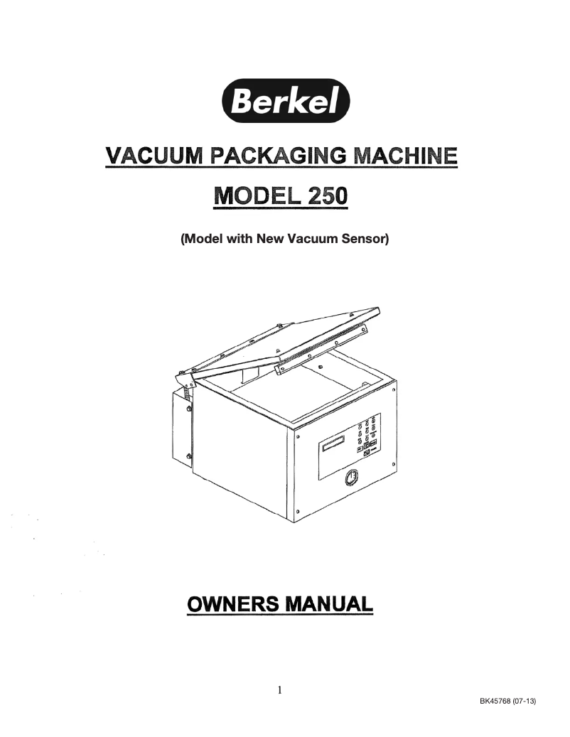 Página 1 del manual Manual de usuario Berkel 250