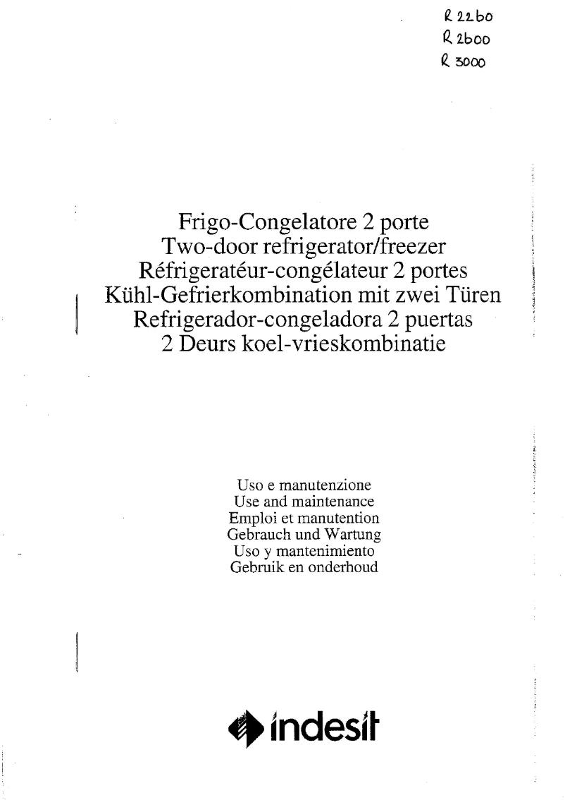 Página 1 del manual Manual de usuario Indesit R 3000