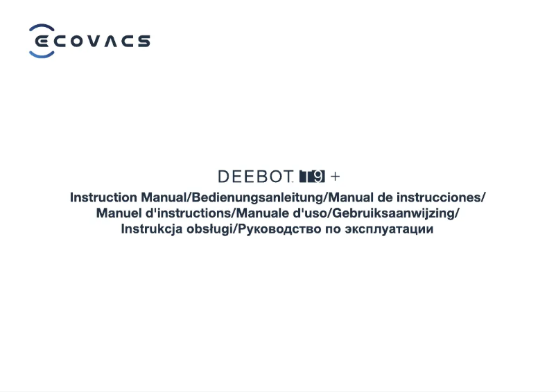 Page 1 de la notice Manuel utilisateur ECOVACS Deebot T9