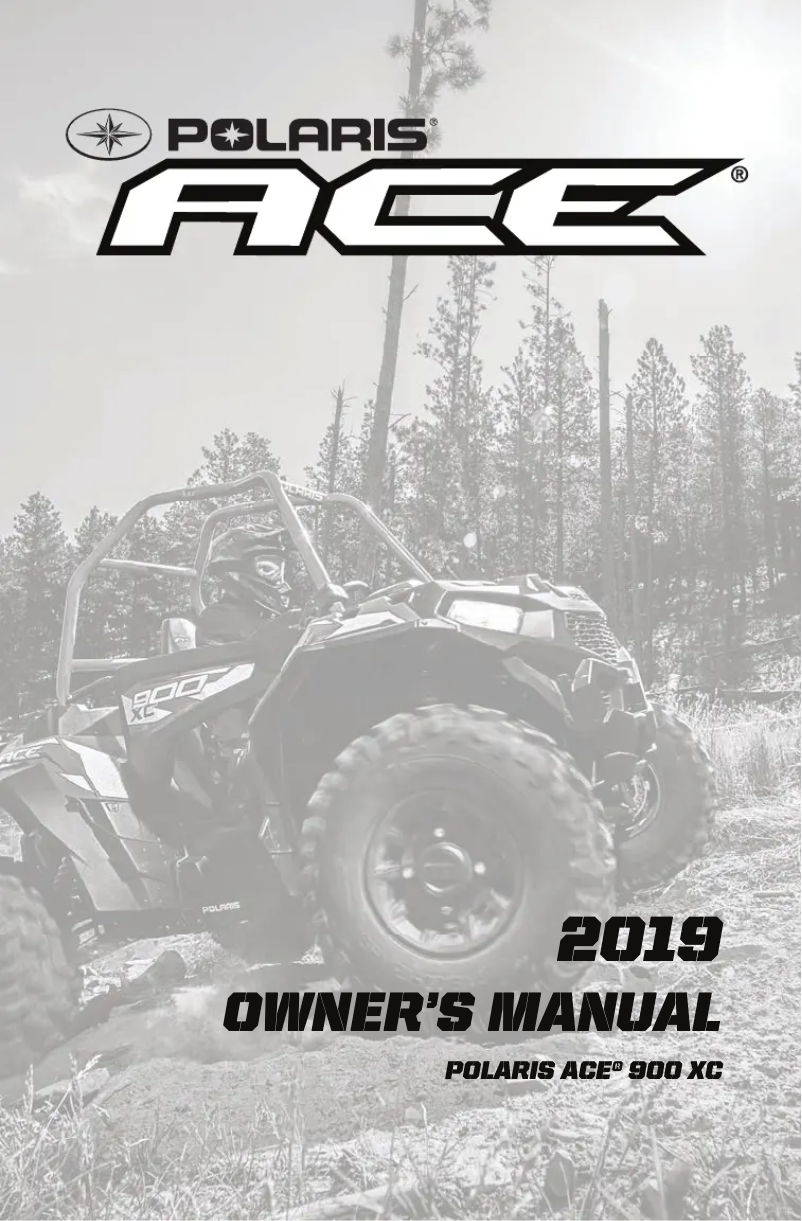 Page 1 de la notice Manuel utilisateur Polaris Ace 900 XC (2019)