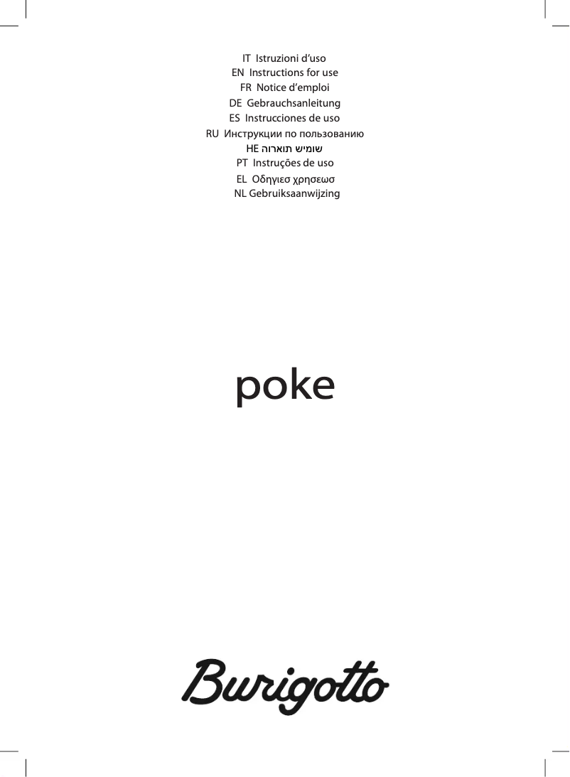 Page 1 of the manual User Manual Burigotto POKE