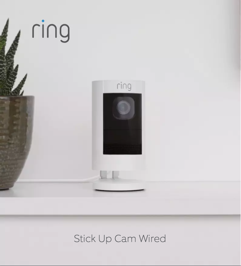 Page 1 de la notice Manuel utilisateur Ring Stick Up Cam Wired